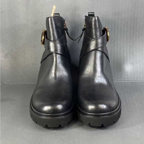 SOFFT WOMEN'S JENINE BLACK leather platform booties size  10 - Picture 3 of 12